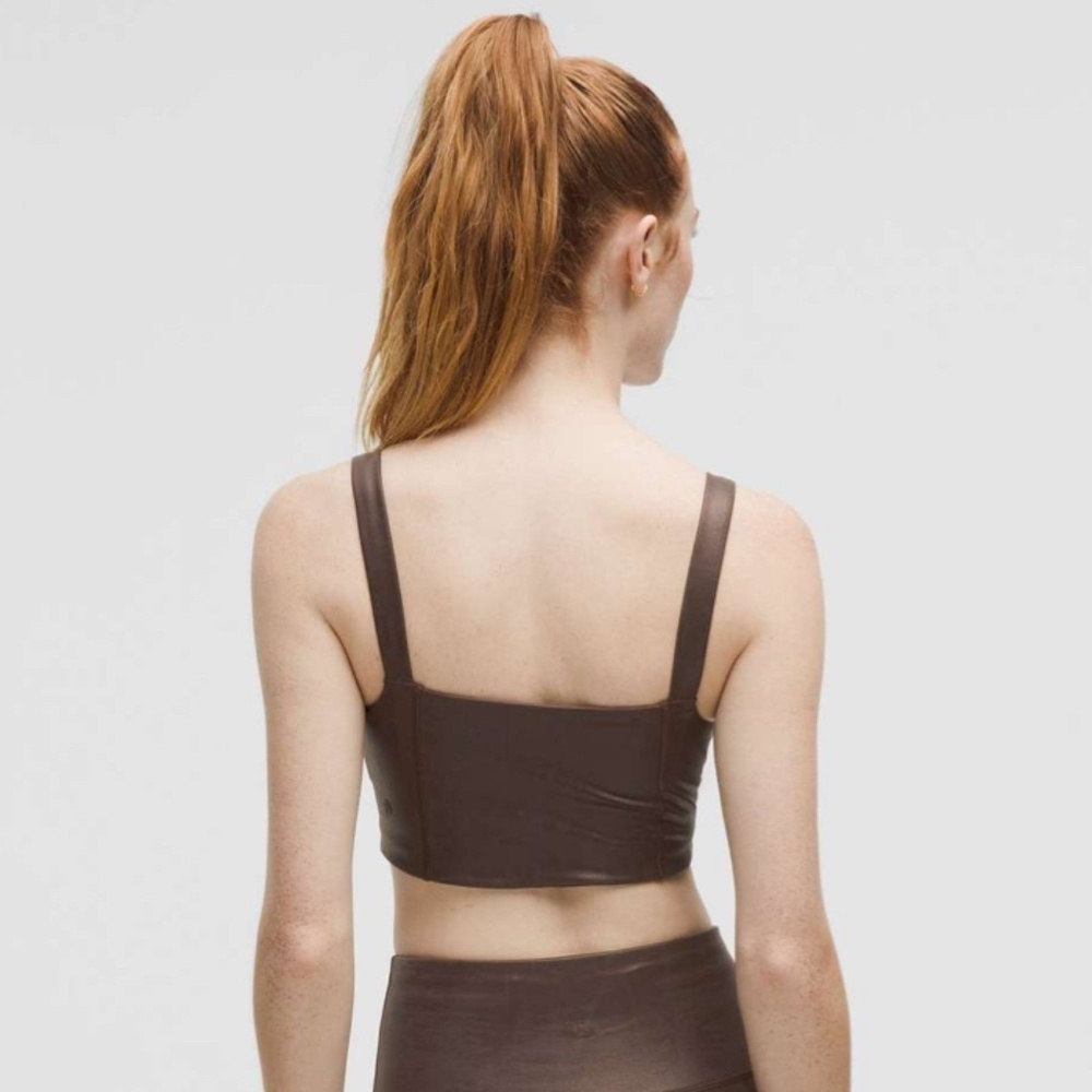 NWT Lululemon Everlux Longline Workout Bra Light Support, A/B Cup *Matte Foil - Picture 2 of 7